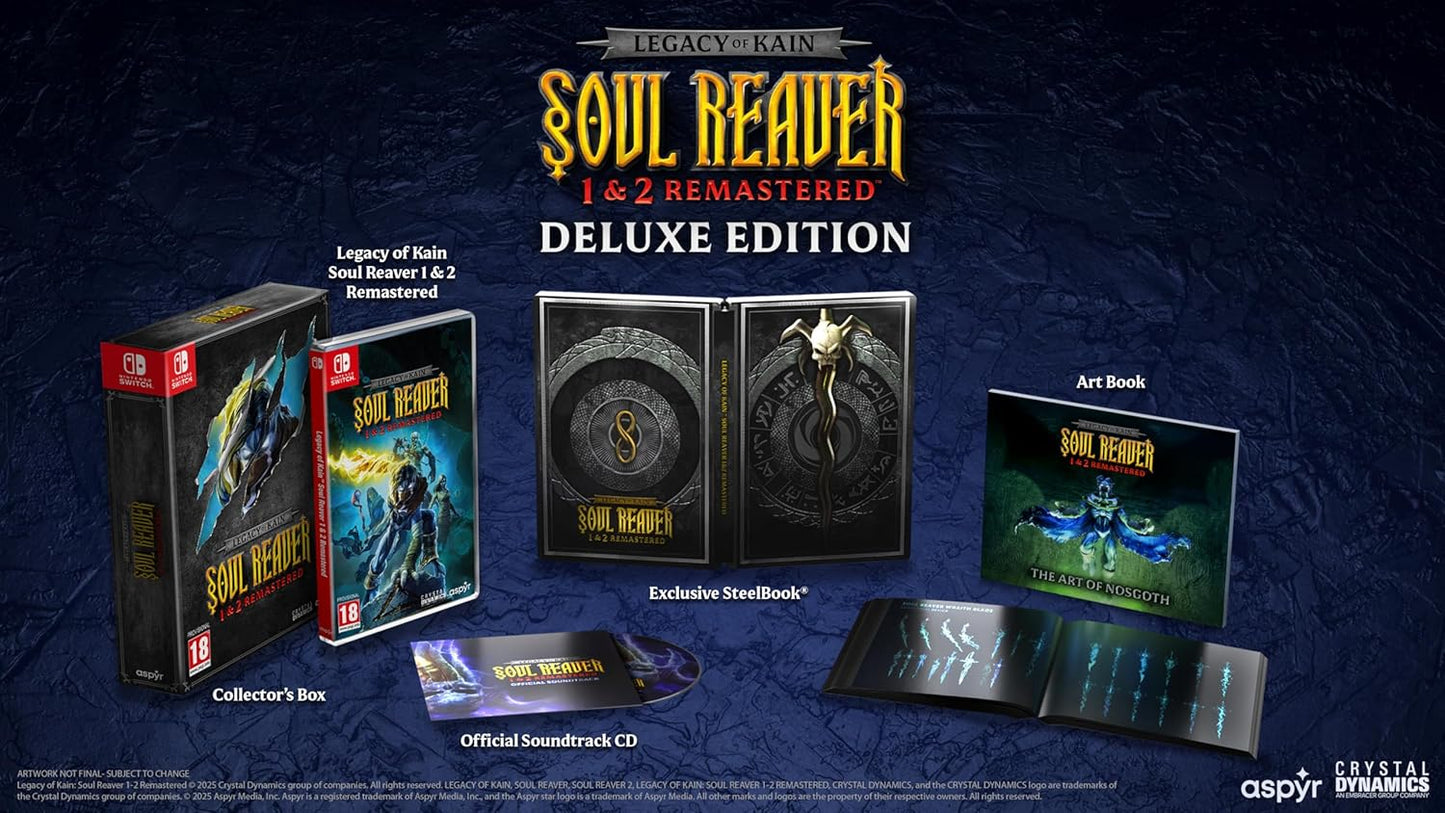 Legacy of Kain Soul Reaver 1 & 2 Remastered Deluxe Edition Switch