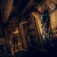 Dark, eerie room with a figure labeled 'Demon Summoner' and a mirror reflecting a person.