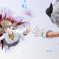 Animated scene with two characters in a dynamic pose against a light background