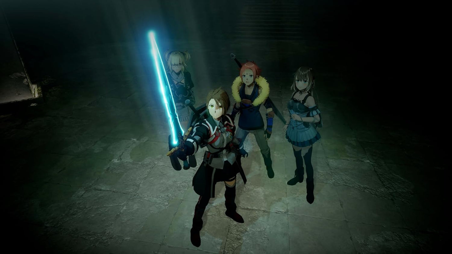 Four animated characters in a dark, industrial setting