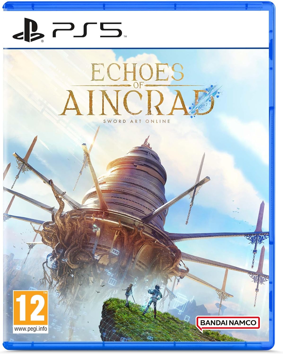 Game cover for 'Echoes of Aincrad' by Bandai Namco on a PlayStation 5 platform.