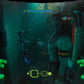 Scuba diving scene with underwater view and diver's perspective in a video game interface.