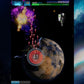 Space-themed video game with a spaceship and planet in the background
