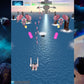 Surreal underwater scene with robots and floating objects