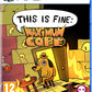Video game cover for 'This is Fine: Maximum Cope' on PS5 with a cartoon dog and text.