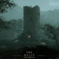 Mysterious castle in a foggy forest with 'The Relic' text