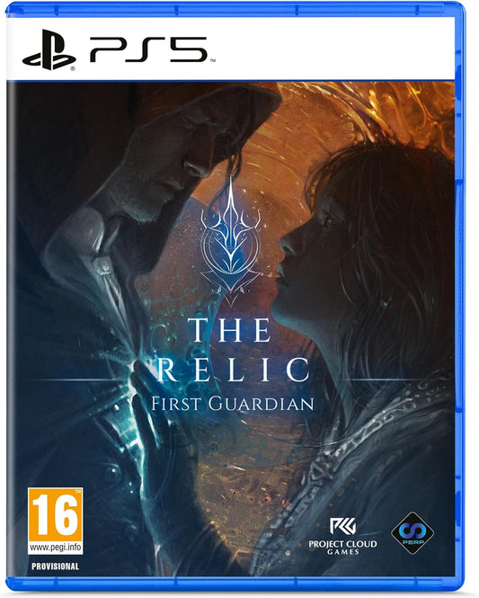 Game cover for 'The Relic: First Guardian' on PS5 with two characters facing each other.