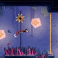 Game screen showing a character in a dark, dungeon-like environment with glowing symbols on the floor.