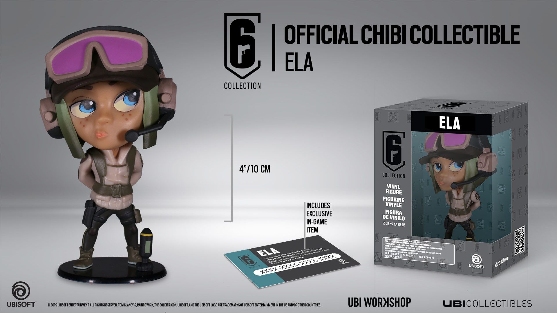 Ela Chibi Rainbow Six Collection Vinyl Figure box
